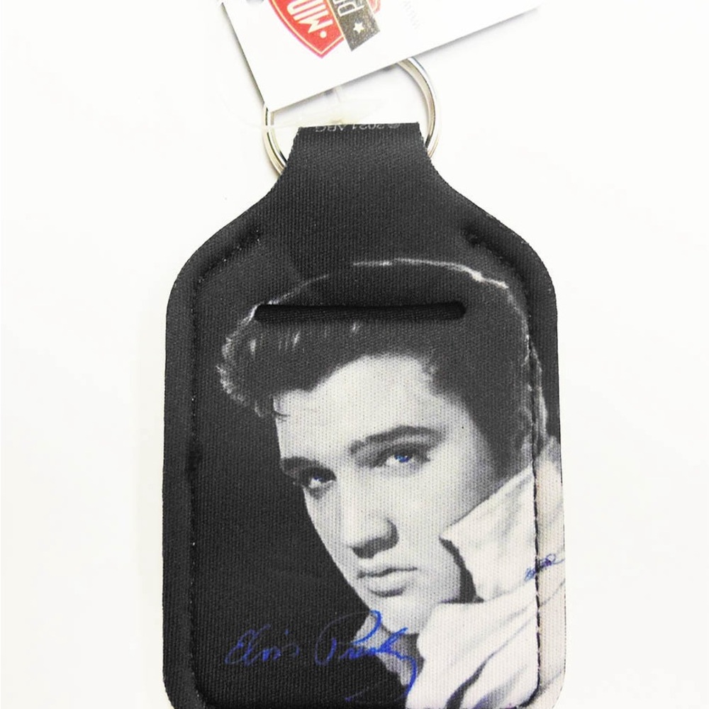 NWT Elvis Presley Hand Sanitizer Pouch Keychain - Picture 2 of 2